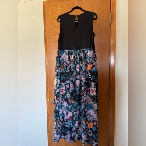 ModCloth Maxi sleeveless dress, sheer lined skirt - Picture 3 of 5